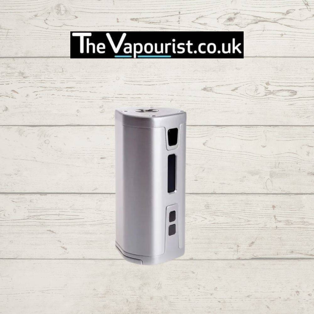 Sigelei Wehe 218 Mod in sleek silver finish, powered by dual 18650 batteries for advanced vaping performance. Ideal for experienced vapers.