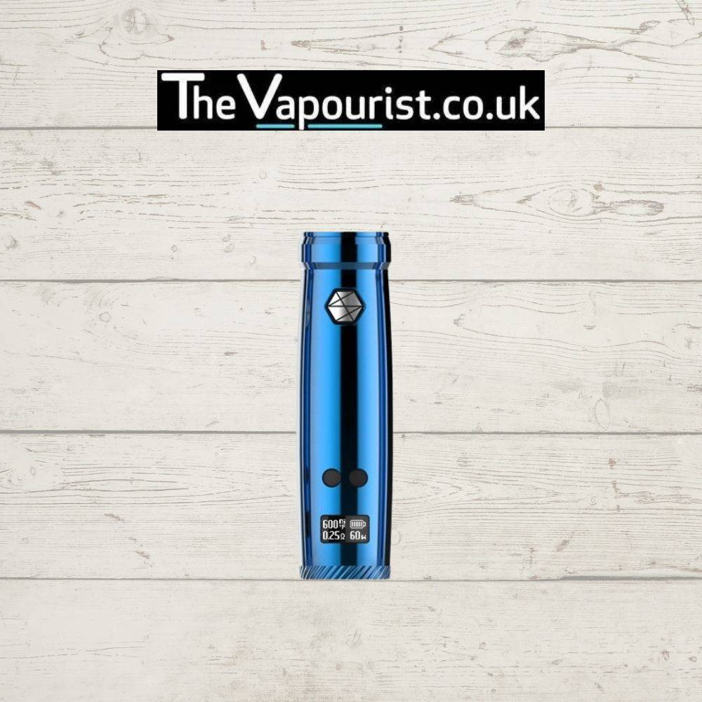 Uwell Nunchaku 80W Mod - Compact, Powerful Vape Mod in shiny blue finish, equipped with dual buttons and OLED screen for control.