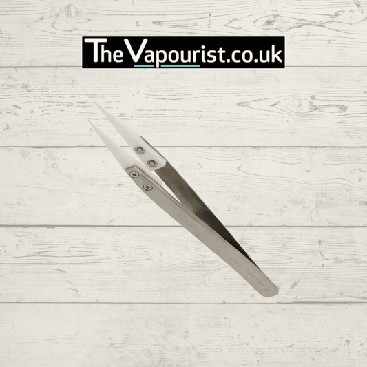 Coil Master Ceramic Tweezers with heat-resistant ceramic tips, ideal for coil building in vaping setups. Essential tool for DIY vape enthusiasts.