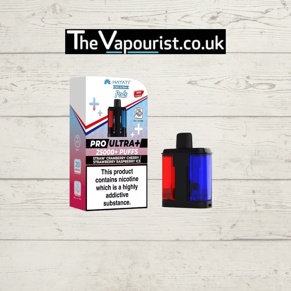 Hayati Pro Ultra 25K Replacement Pods - Straw' Cranberry Cherry / Strawberry Raspberry Ice