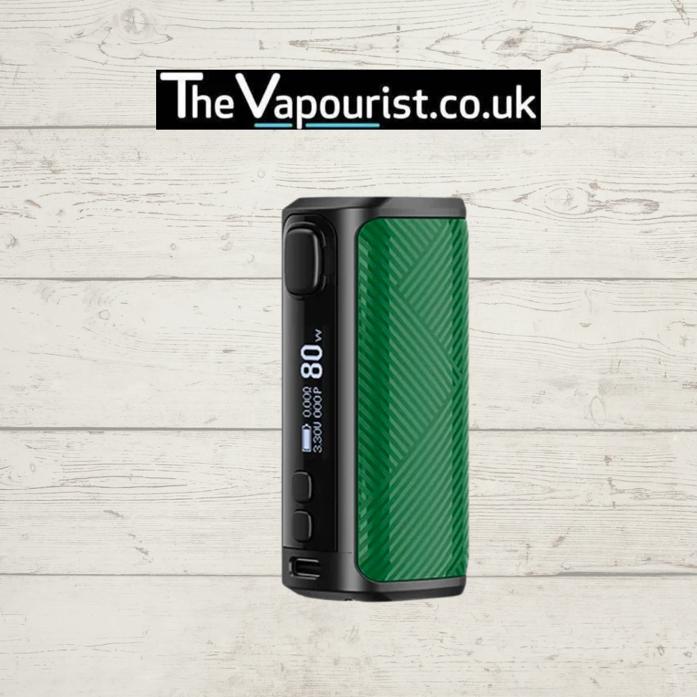 Green Eleaf i80 Battery - iStick i80 Mod featuring 80W power, 3000mAh battery, and fast Type C charging for reliable vaping sessions.