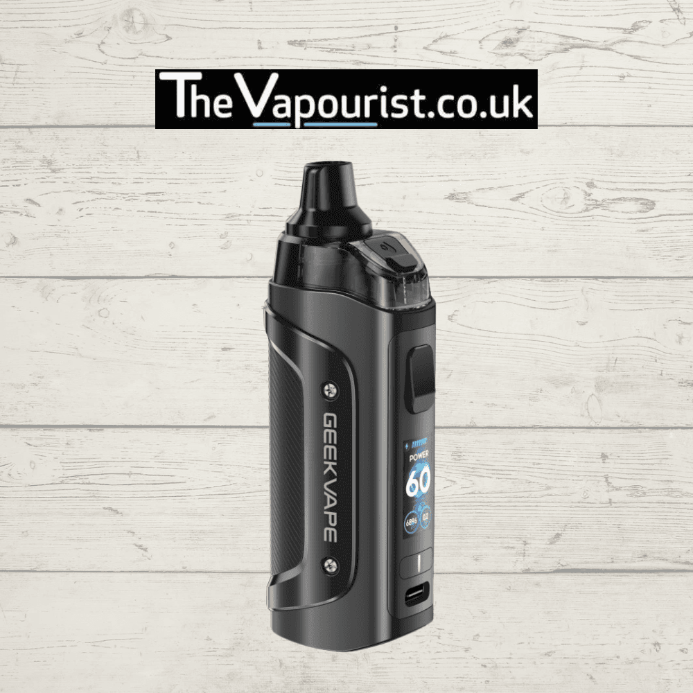GEEKVAPE Boost 3 Kit in stealthy black finish, a compact and durable pod mod offering 60W output and smooth flavour delivery.