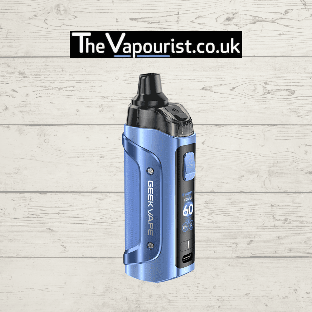 GEEKVAPE Boost 3 Kit in sleek metallic blue, a compact and durable pod mod delivering smooth flavour and 60W adjustable power.