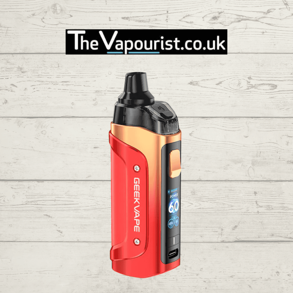 GEEKVAPE Boost 3 Kit in vibrant red-orange finish, a compact and durable pod mod with 60W power, ideal for flavourful vaping on the go.