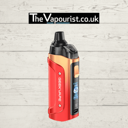 GEEKVAPE Boost 3 Kit in vibrant red-orange finish, a compact and durable pod mod with 60W power, ideal for flavourful vaping on the go.