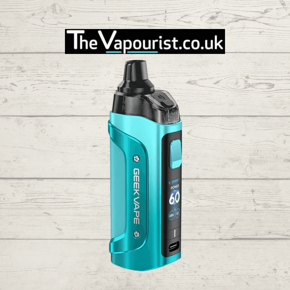 GEEKVAPE Boost 3 Kit in aqua blue color, a rugged and powerful pod mod designed for consistent performance and outdoor vaping use.