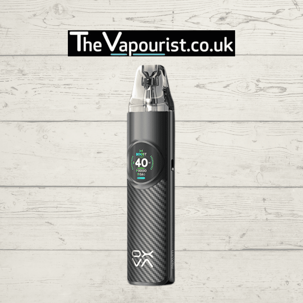 OXVA Nexlim Kit in carbon fiber black finish, offering a modern ultra-slim design for discreet and flavourful MTL vaping.