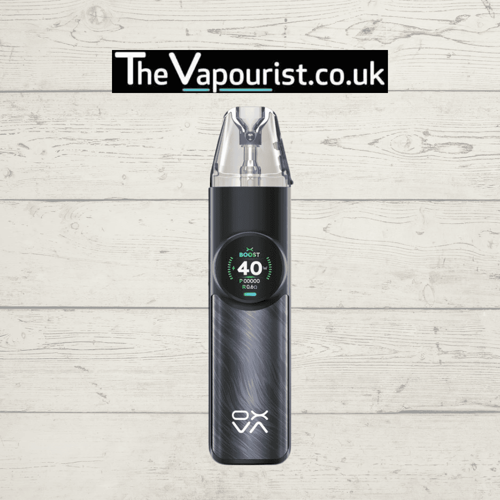 OXVA Nexlim Kit in metallic grey with sleek finish, highlighting its ultra-slim profile and lightweight body for MTL vaping.