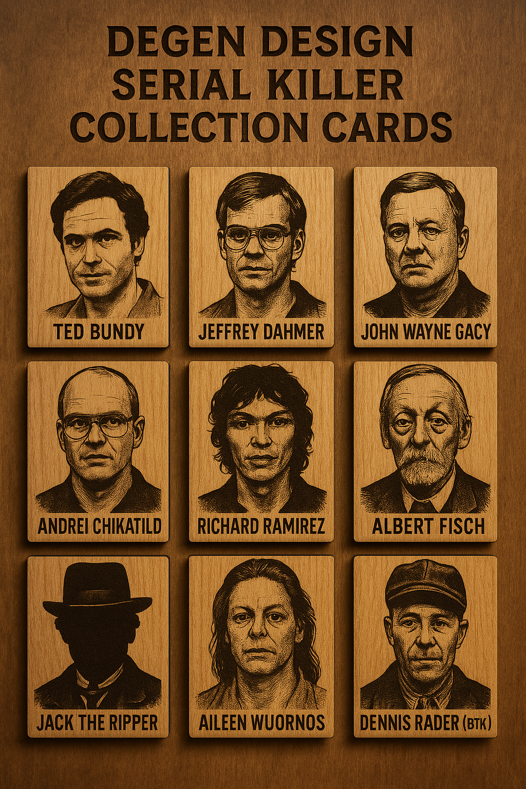 Degen Serial Killer Collection Cards