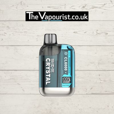 SKE Crystal CL6000 vape kit with sleek blue and black design.