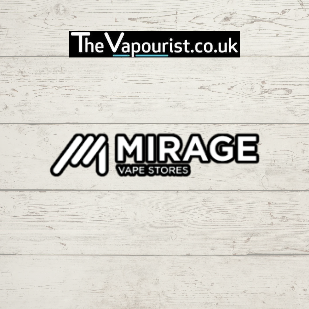 The image displays two logos on a white wooden background. The top logo is forThe Vapourist.co.uk" with "The" and ".co.uk"