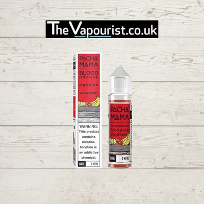 Pacha Mama Blood Orange Banana Gooseberry £10 shortfill e-liquid