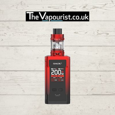 Powerful red Smok vape kit with digital display from The Vapourist.