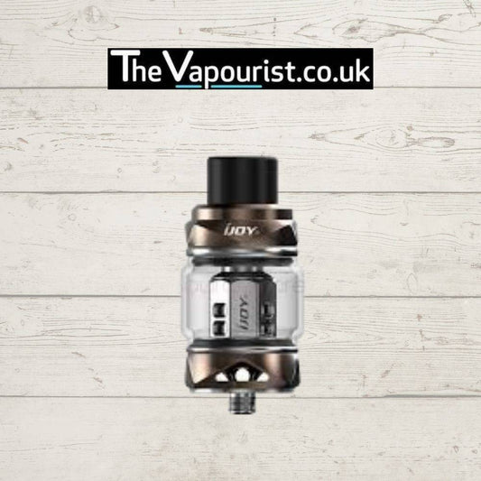 Ijoy Katana Tank in bronze finish, a compact sub-ohm vaporizer tank offering excellent flavour and vapour, available at TheVapourist.co.uk.