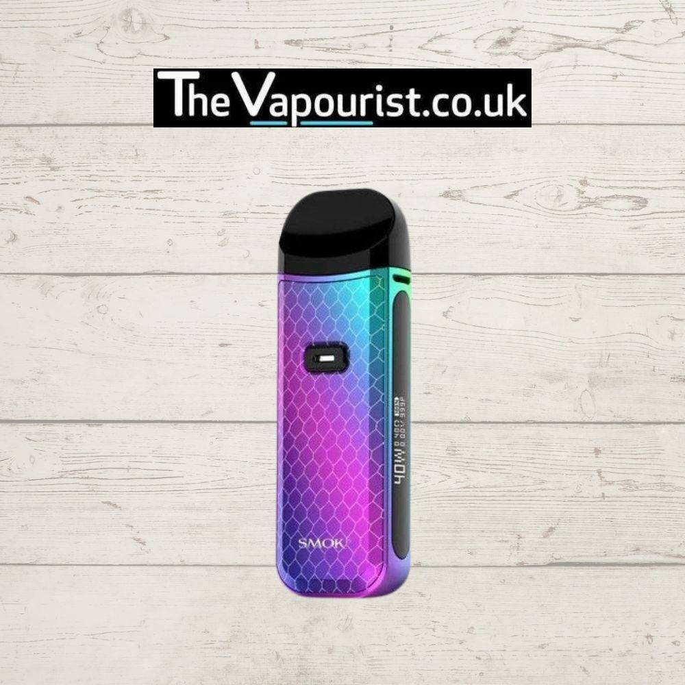 SMOK Nord 2 Kit - Versatile & Powerful Pod Systems in rainbow gradient honeycomb finish, stylish pod vape with 1500mAh battery and OLED display.