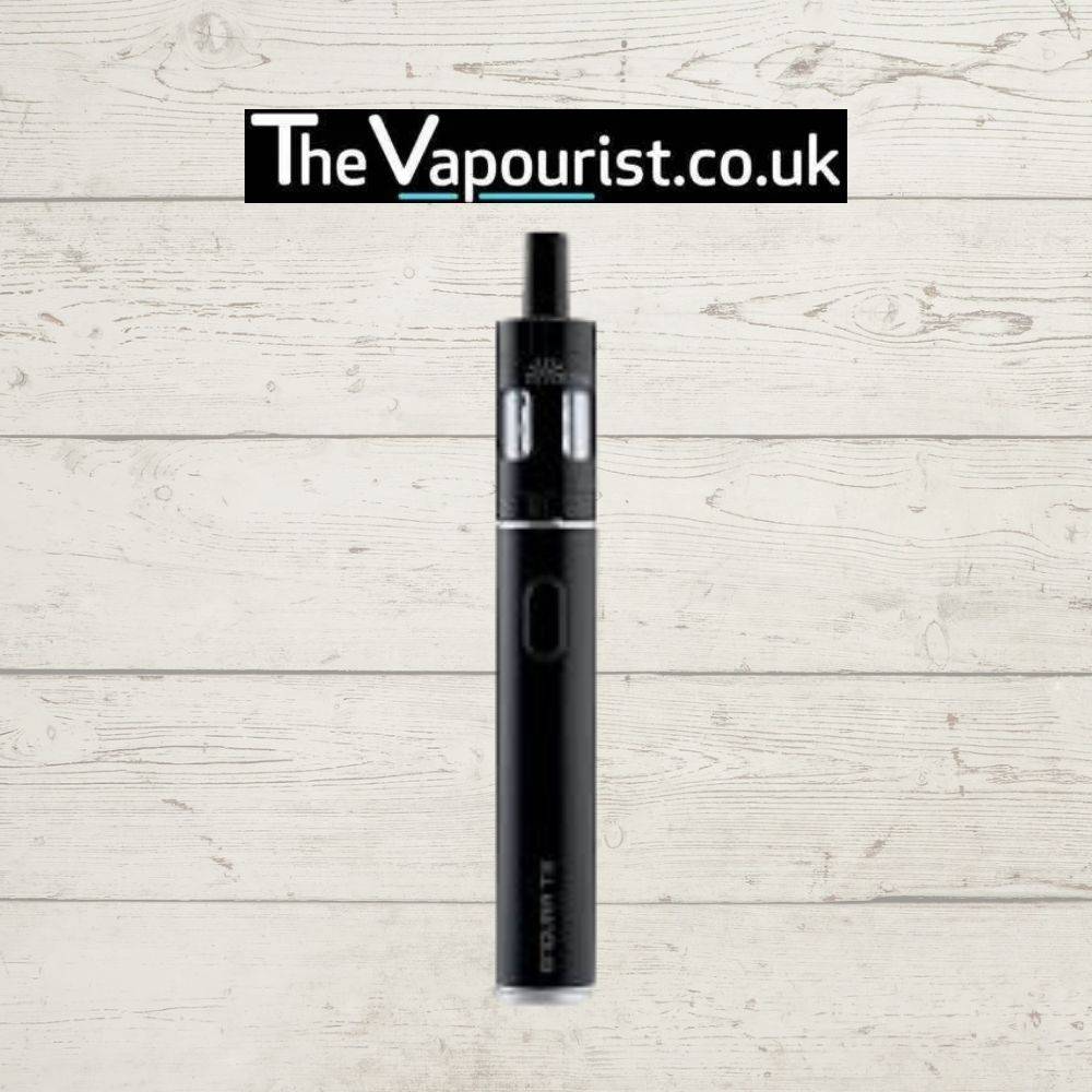 Black Innokin Endura T18E Kit mouth-to-lung vape pen, sleek and compact, perfect for transitioning from smoking to vaping.