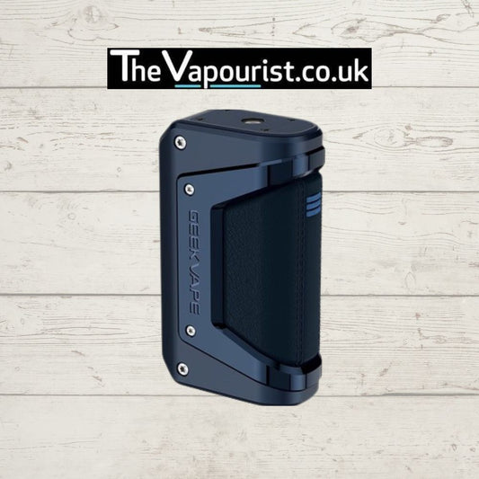 GEEKVAPE Aegis L200 Battery Mod in sleek black and blue finish, a durable 200W vape mod ideal for high-performance vaping from TheVapourist.co.uk.