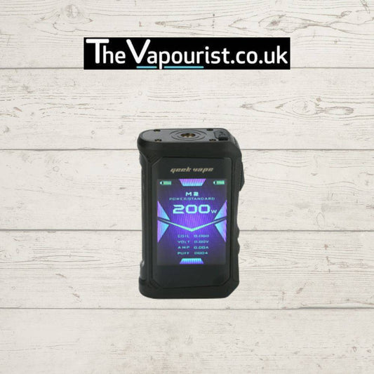 GEEKVAPE Aegis X Battery Mod - durability & advanced technology. Features a 200W output with a vibrant display, ideal for high-performance vaping.