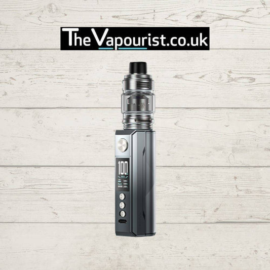 Voopoo M100S Kit - Vape Device in silver finish with adjustable wattage and PnP coil compatibility, ideal for powerful vaping performance.