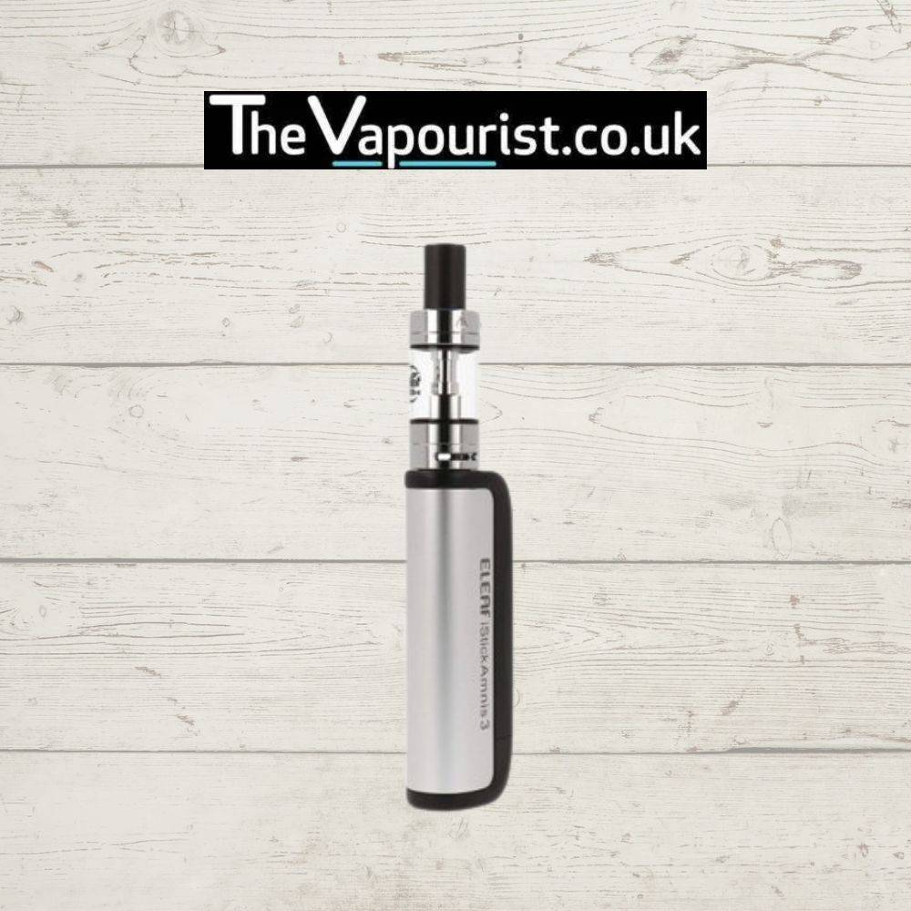 Eleaf Istick Amnis 3 Kit 900mAh - Compact Vape Kit in silver with sleek design and top-fill tank, ideal for mouth to lung vaping enthusiasts.