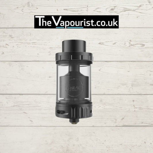 Coilart Azeroth RTA in matte black finish, a versatile rebuildable tank atomiser for enhanced vapour and flavour, ideal for advanced vapers.