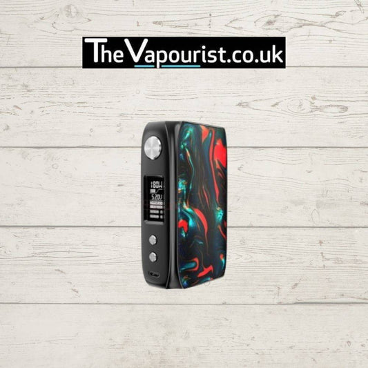 Ijoy Shogun Mod - high-performance 180W Dual 18650 Battery Mod with red and green resin panel, sleek black body, and OLED screen display.