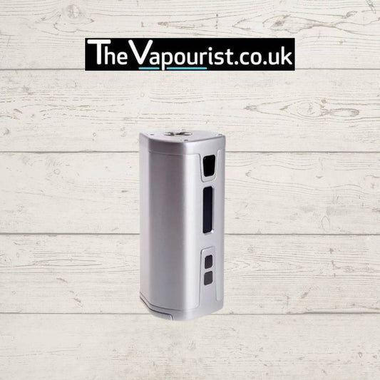 Sigelei Wehe 218 Mod in sleek silver finish, powered by dual 18650 batteries for advanced vaping performance. Ideal for experienced vapers.