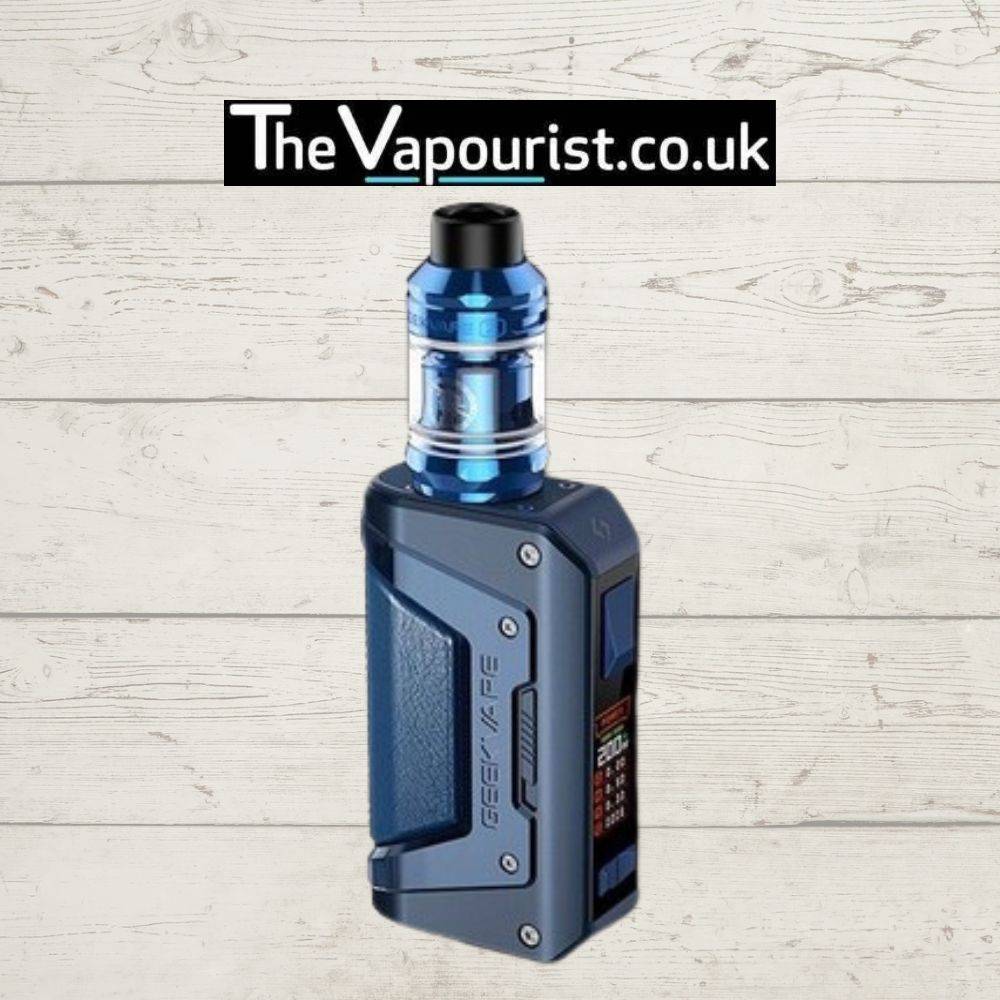 Blue GEEKVAPE Aegis Legend 2 L200 200W Kit featuring Zeus Tank, a rugged, high performance vape kit sold by The Vapourist.co.uk.