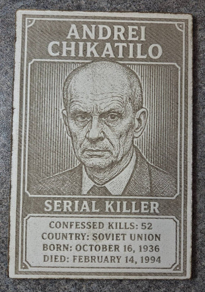 Degen Design Serial Killer Collector Card #6 – Andrei Chikatilo